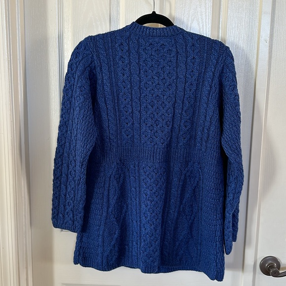Blue CARRAIG DONN Fisherman Sweater Coat - Picture 3 of 9